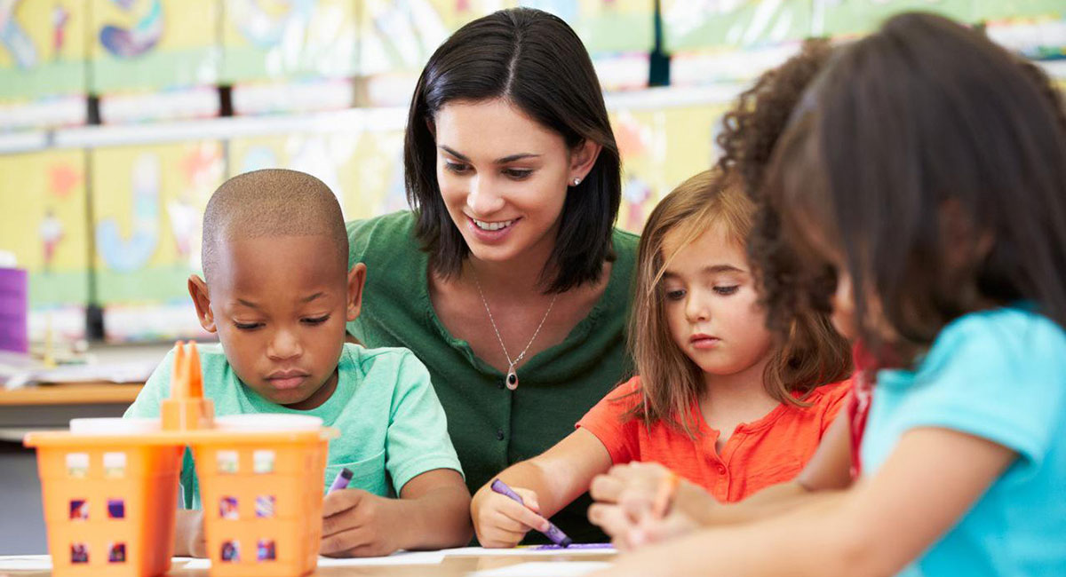 Teacher with Students